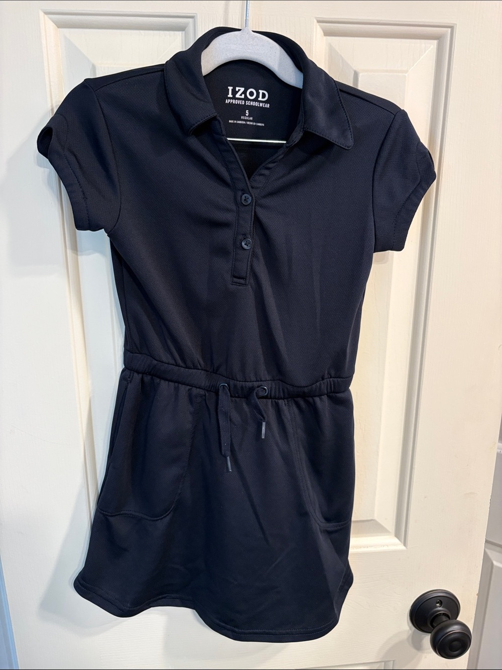 Izod Navy Polo Drawstring Dress